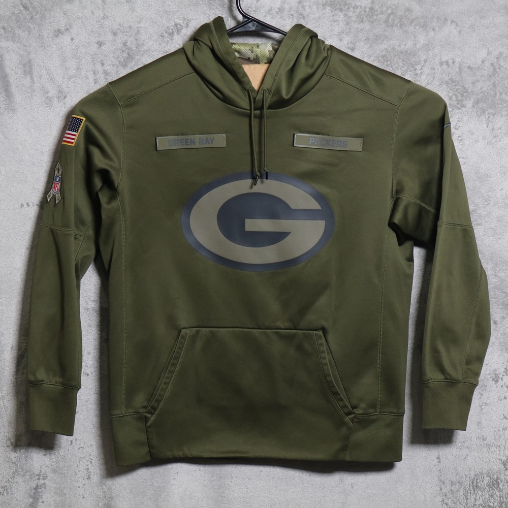Nike Green Bay Packers Hoodie Mens Large Green‎ Salute To Service 944236-395